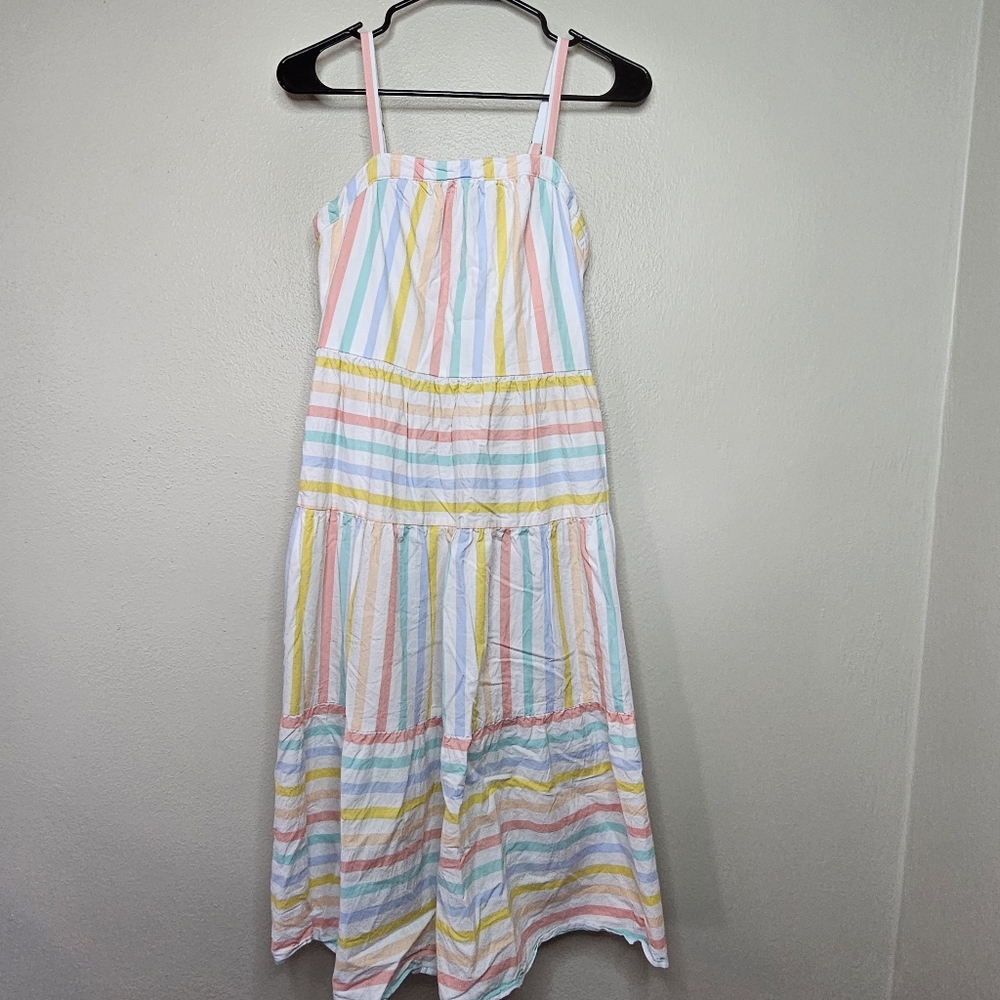 Wonder Nation Pink and Blue Ruffled Smocked Sundress